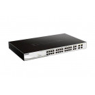 D-Link DGS-1210-28MP/F4A Настраиваемый L2 коммутатор с 24 портами 10/100/1000Base-T и 4 комбо-портами 100/1000Base-T/SFP