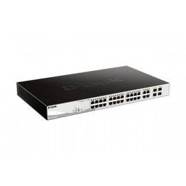D-Link DGS-1210-28MP/F4A Настраиваемый L2 коммутатор с 24 портами 10/100/1000Base-T и 4 комбо-портами 100/1000Base-T/SFP