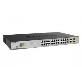 D-Link DGS-1026MP/B2A Неуправляемый коммутатор с 24 портами 10/100/1000Base-T, 2 комбо-портами 100/1000Base-T/SFP