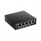 D-Link DGS-1005P/B3A Неуправляемый коммутатор с 5 портами 10/100/1000Base-T (4 порта PoE 802.3af/at, PoE‑бюджет 60 Вт)