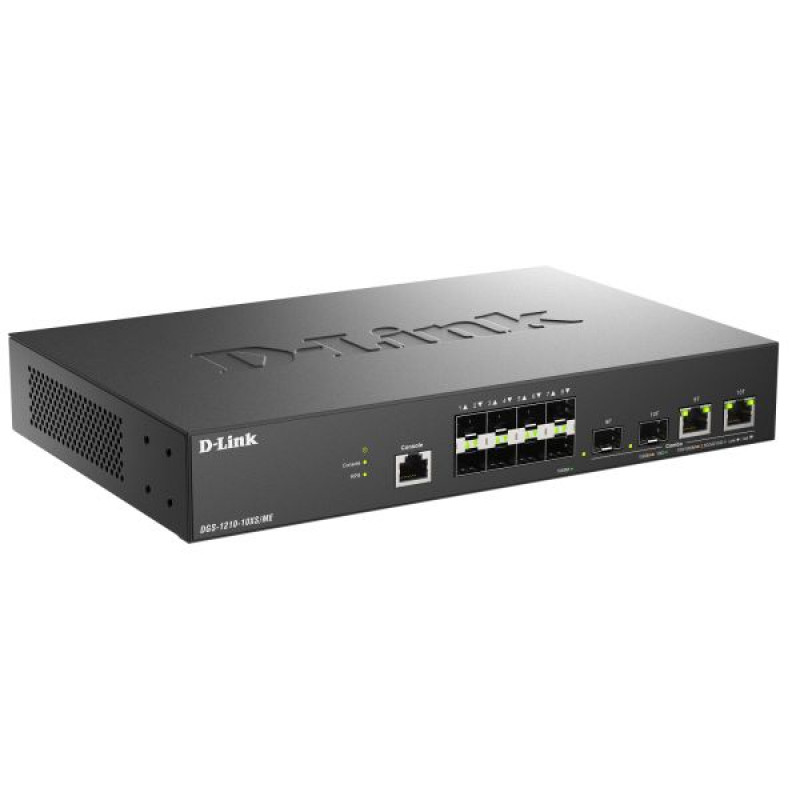 D-Link DGS-1210-10XS/ME/C1A Управляемый L2 коммутатор с 8 портами 1000Base-X SFP и 2 комбо-портами 10GBase-T/SFP+