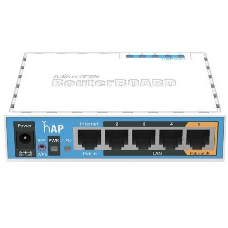 Роутер беспроводной MikroTik hAP (RB951UI-2ND) N300 10/100BASE-TX белый