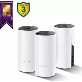 Бесшовный Mesh роутер TP-Link Deco M4 (DECO M4(3-PACK)) AC1200 10/100/1000BASE-TX белый (упак.:3шт)