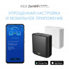 Бесшовный Mesh роутер Asus ZenWiFi XT9 (W-2-PK) AX7800 10/100/1000/2500BASE-T белый (упак.:2шт)