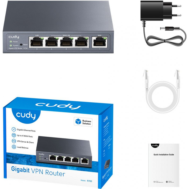 Маршрутизатор Cudy R700 10/100/1000BASE-T черный Маршрутизатор Cudy R700 10/100/1000BASE-T черный