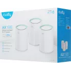 Бесшовный Mesh роутер Cudy M1500 (M1500(3-PACK)) AX1500 10/100/1000BASE-TX белый