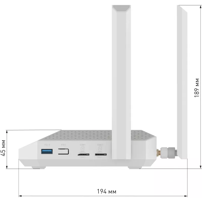 Роутер беспроводной Keenetic Netcraze Hero 5G (NC-4110) AX3000 10/100/1000/2500BASE-TX/4G cat.12 белый