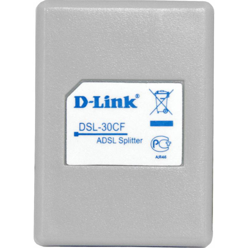 Сплиттер DialUp D-Link DSL-30CF/RS RJ-11 Annex A/L/M белый