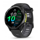 Смарт-часы Garmin Forerunner 970 черный, темно-серый DLC титановый безель, черный ремешок 47мм