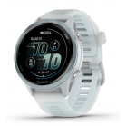 Смарт-часы Garmin Forerunner 570 белый, голубой безель, бело-голубой ремешок 42мм