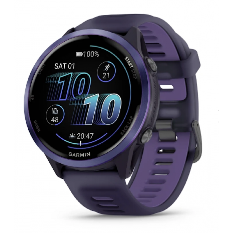 Смарт-часы Garmin Forerunner 570 фиолетовый, фиолетовый безель, фиолетовый ремешок 47мм