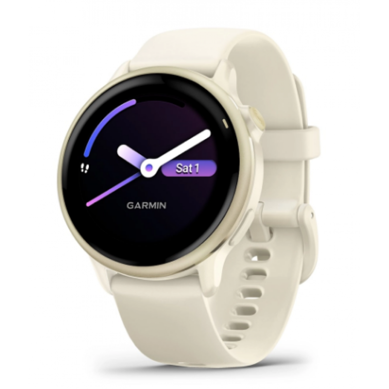 Смарт-часы Garmin Vivoactive 6 золотистый, ремешок слоновая кость 42,2мм