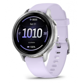 Смарт-часы Garmin Venu 4 серебристый, фиолетовый ремешок 41мм