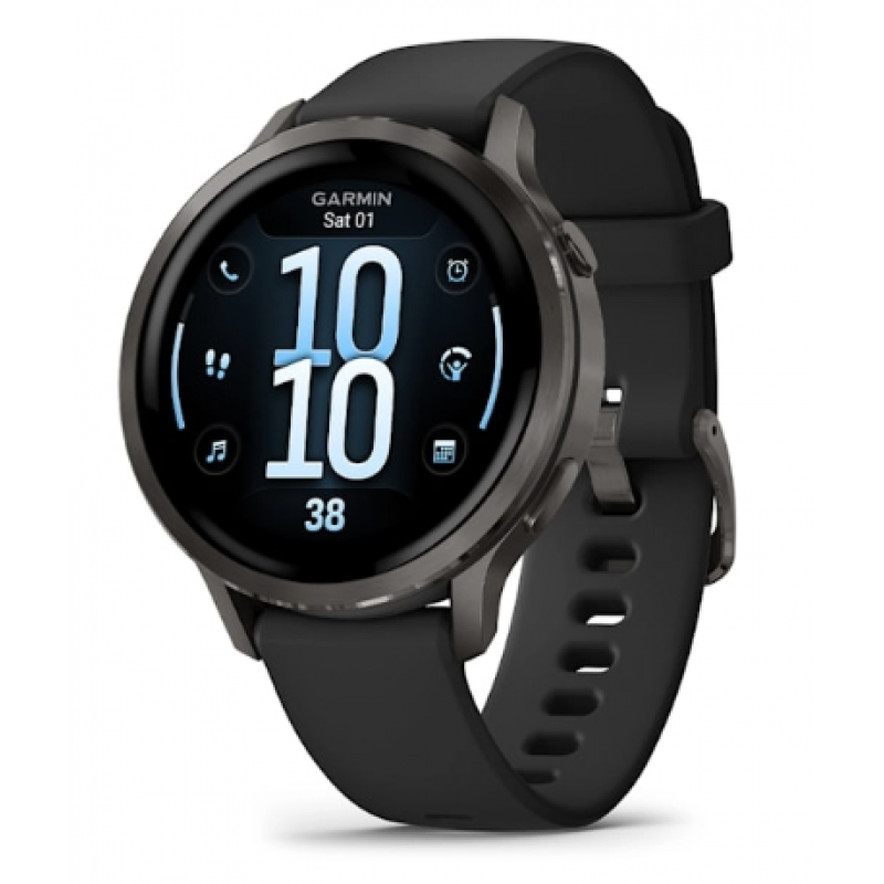 Смарт-часы Garmin Venu 4 черный, черный ремешок 41мм
