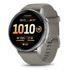 Смарт-часы Garmin Venu 4 серебристый, серый ремешок 45мм