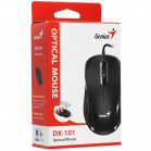Мышь Проводная Genius DX-101 Black,1200 dpi, USB, кнопки-3