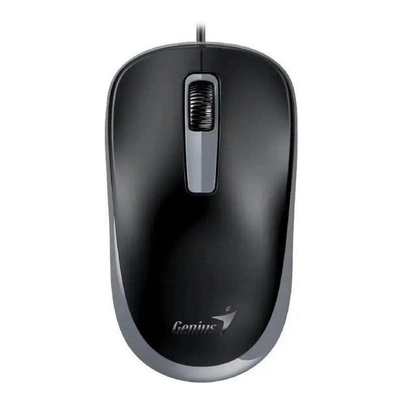 Мышь Проводная Genius DX-125S Black+Grey,1200dpi, USB, бесшумная, 1,5 метра