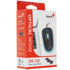 Мышь Проводная Genius DX-123 Black+Grey,1200 dpi,USB,ergonomic 