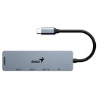USB-Хаб Genius UH-500 Iron Grey (USB-C PD, USB 3.0x2, USB-Cx2, 4K HDM)
