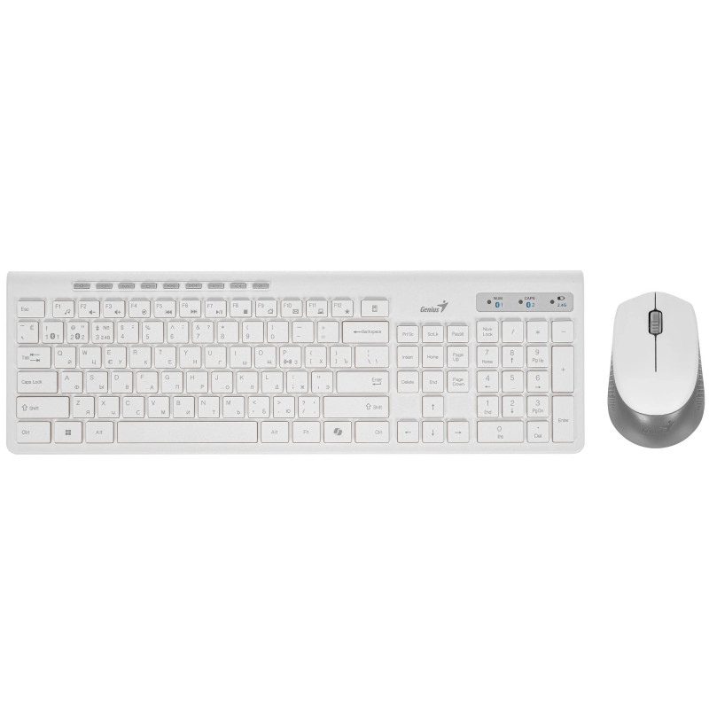 Клавиатура+Мышь беспроводные Genius SlimStar 8230 RU White