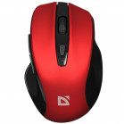 Мышь беспроводная оптическая DEFENDER Prime MB-053 красный,6D,800-1600dpi,бесшумн
