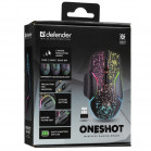 Мышь беспроводная игровая DEFENDER Oneshot GM-067 черный,LED,7D,300 мАч, 3200dpi