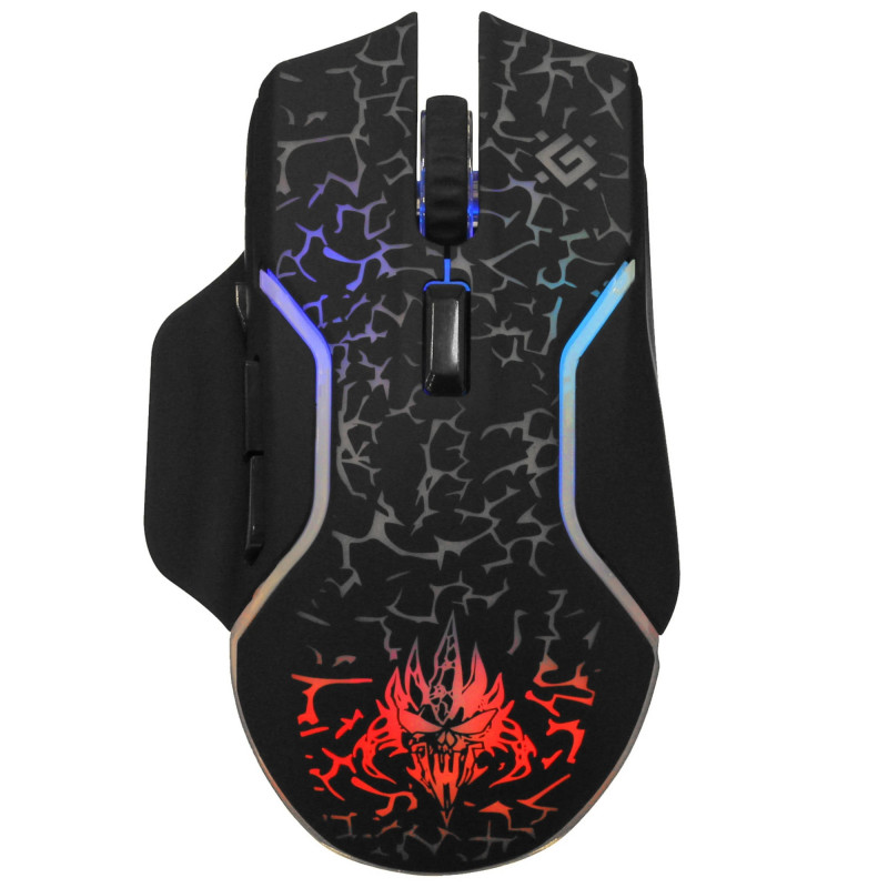 Мышь беспроводная игровая DEFENDER Oneshot GM-067 черный,LED,7D,300 мАч, 3200dpi