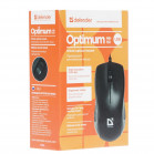 Мышь проводная оптическая DEFENDER Optimum MB-160 черный,3 кнопки,1000 dpi