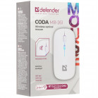 Мышь беспроводная оптическая DEFENDER Coda MB-261 белый,2.4ГГц+BT,радужн,300мАч