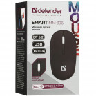Мышь беспроводная оптическая DEFENDER Smart MM-396 Чер,3кн,2.4G+BT,500мАч,1600dpi 