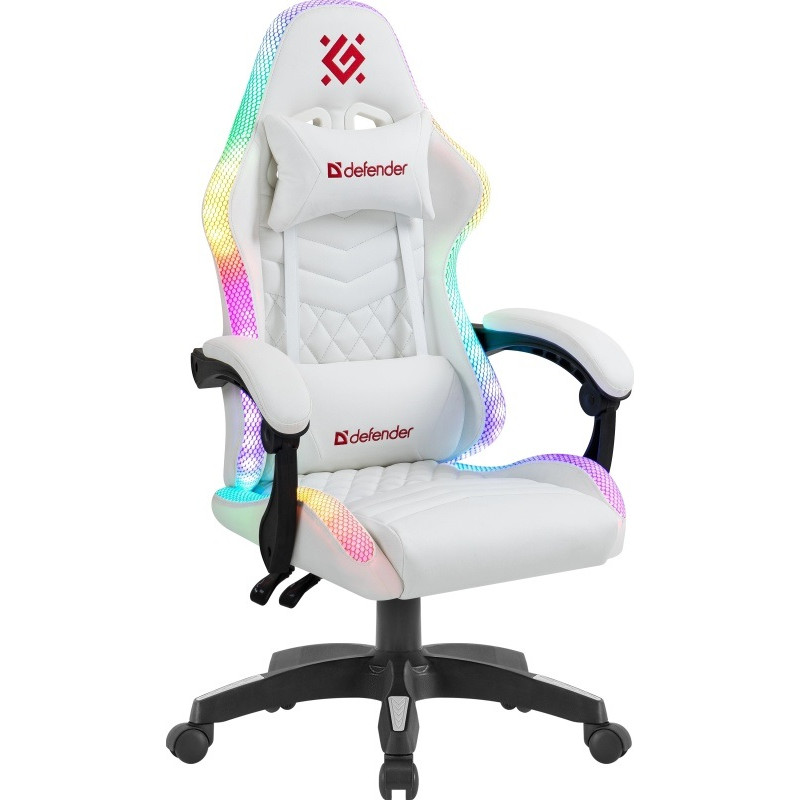 Kресло игровое DEFENDER Core Белый, RGB, класс 4,PU