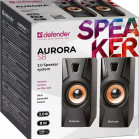 Система акустическая 2.0 DEFENDER  Aurora S8 черный,8 Вт,питание от USB 