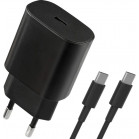 Адаптер сетевой DEFENDER UPA-125 25W,USB C,кабель Type-C,черный 