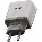 Адаптер сетевой DEFENDER UPA-132 30W, USB A+C, белый 