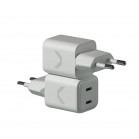 Быстрое зарядное устройство COMMO Core 20 2xUSB-C, 20 Вт, Белый