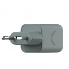 Быстрое зарядное устройство COMMO Core 20 1xUSB-C + 1xUSB-A, 20 Вт, Серо-зелёный