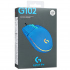 Мышь игровая проводная Logitech G102 Lightsync синий (910-005810)