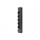 Удлинитель с сетевым фильтром DEFENDER  DFS 753 3,0 м, 5 розеток, 2xUSB, 2.1A 