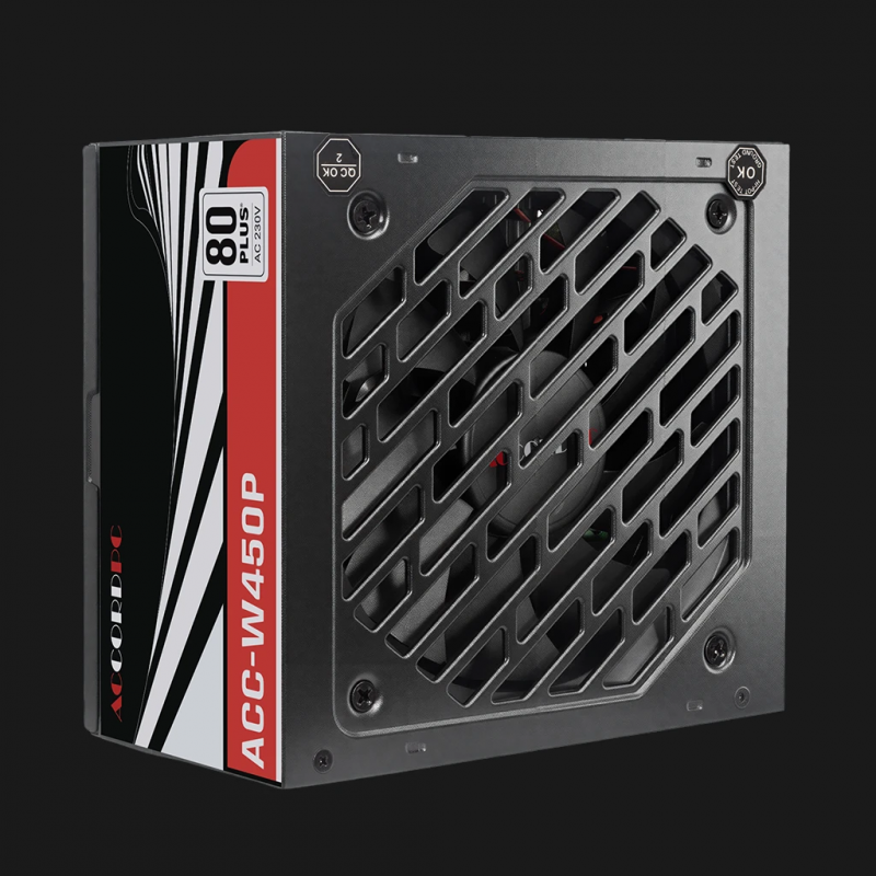 Блок питания для компьютера ACCORD ATX 450W ACC-W450P 80PLUS WHITE 