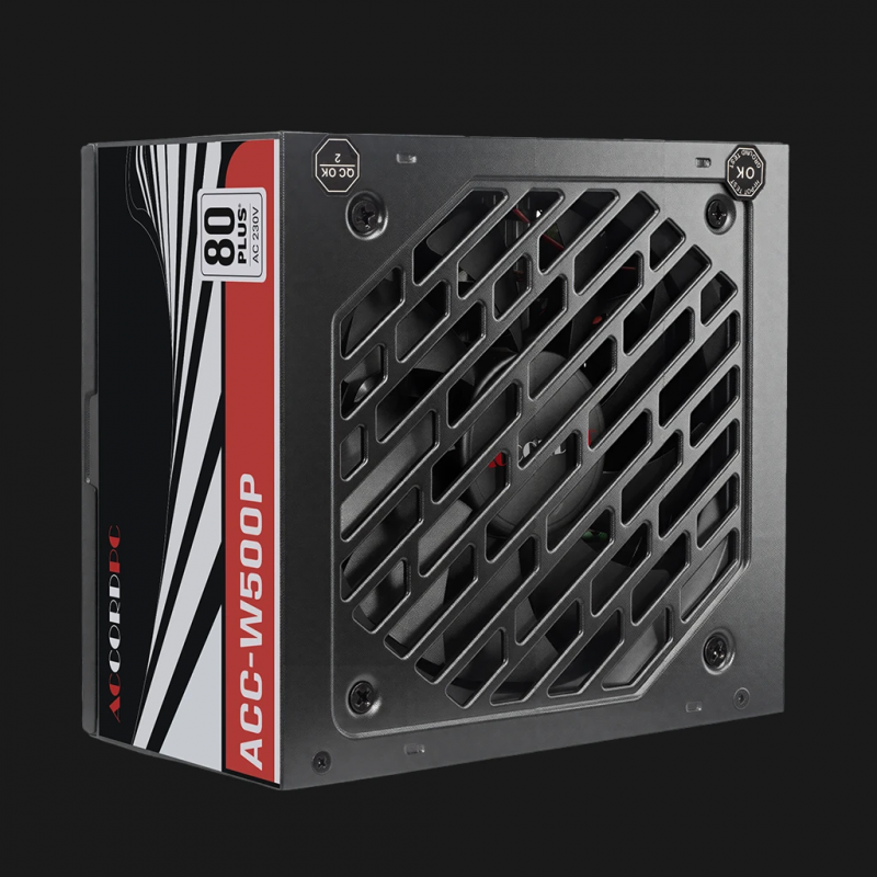 Блок питания для компьютера ACCORD ATX 500W ACC-W500P 80PLUS WHITE