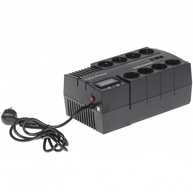 ИБП CyberPower BR1200ELCD, 1200VA/720W, L-INT, A.SIN, LCD, USB, CHRG, RJ45/11, SCHUKOx8