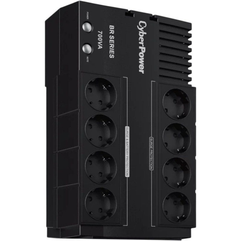 ИБП CyberPower BR700EA, 700VA/420W, L-INT, A.SIN, LED, USB, RJ45/11, SCHUKOx8