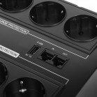 ИБП CyberPower BR700ELCD, 700VA/420W, L-INT, A.SIN, LCD, USB, CHRG, RJ45/11, SCHUKOx8