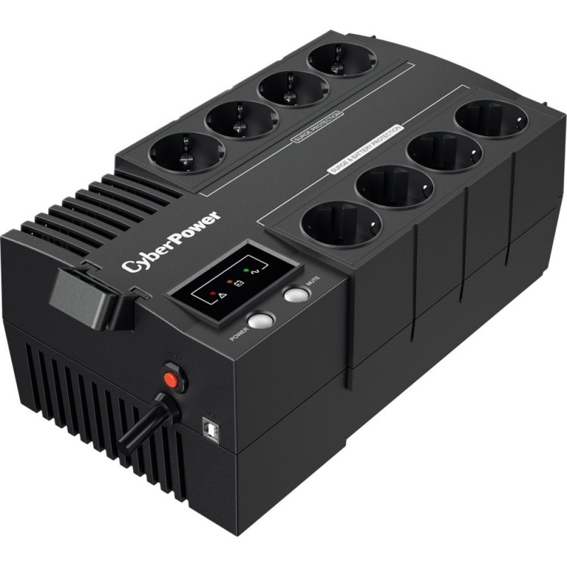 ИБП CyberPower BS850E, 850VA/480W, L-INT, A.SIN, LED, USB, SCHUKOx8