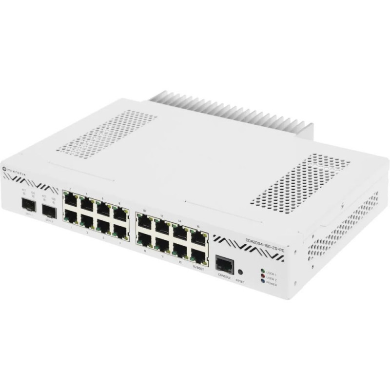 Маршрутизатор MIKROTIK CCR2004-16G-2S+PC   16*10/100/1000 LAN, 2*SFP+, USB 