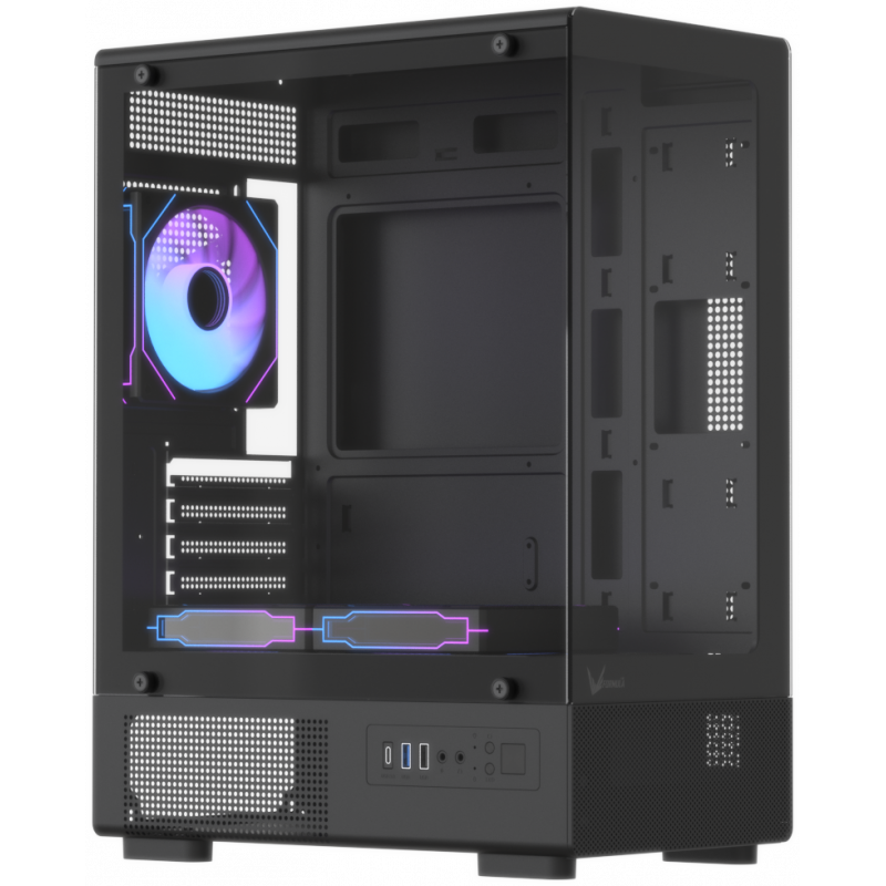 Корпус для компьютера FORMULA mATX Crystal Z1CM Black V2