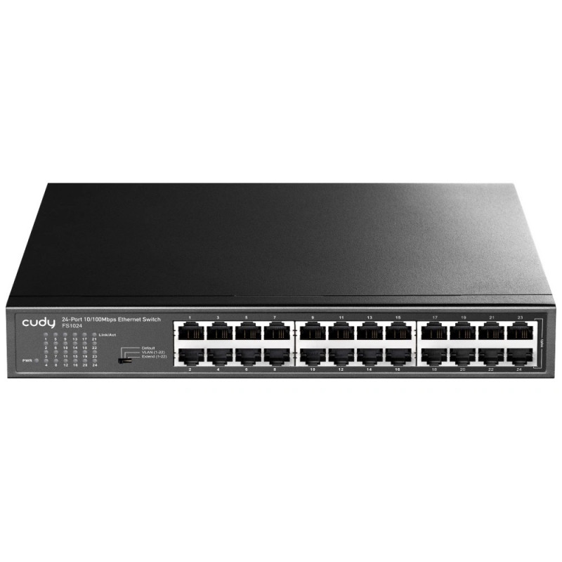 Коммутатор неуправляемый, Cudy FS1024, 24х10/100 Мбит/с, металл. корпус