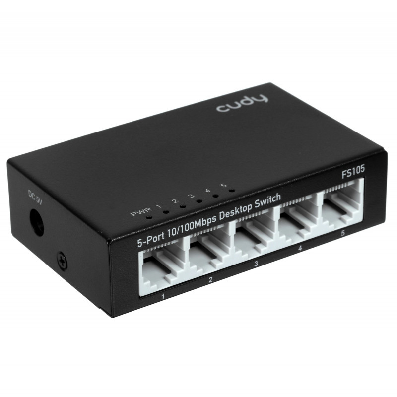 Коммутатор неуправляемый Cudy FS105, 5х10/100 Мбит/с, мет. корпус