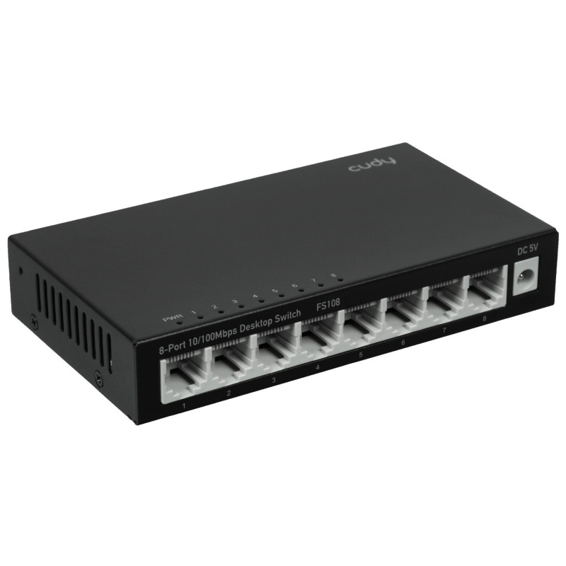 Коммутатор неуправляемый Cudy  FS108, 8хRJ45 10/100 Мбит/с, мет. корпус