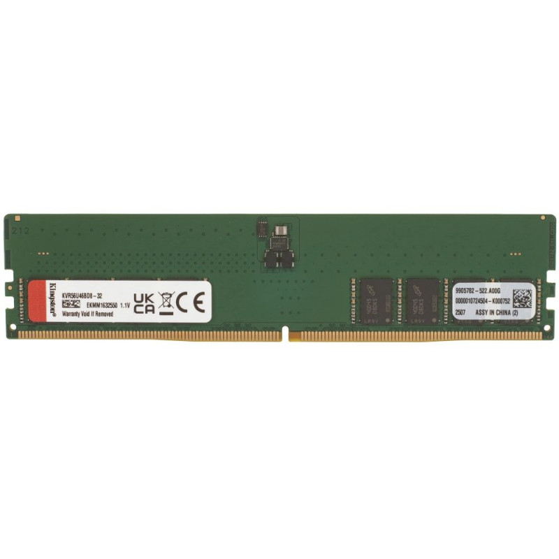 Оперативная память Kingston DDR5 32GB 5600Mhz DIMM CL46 KVR56U46BD8-32